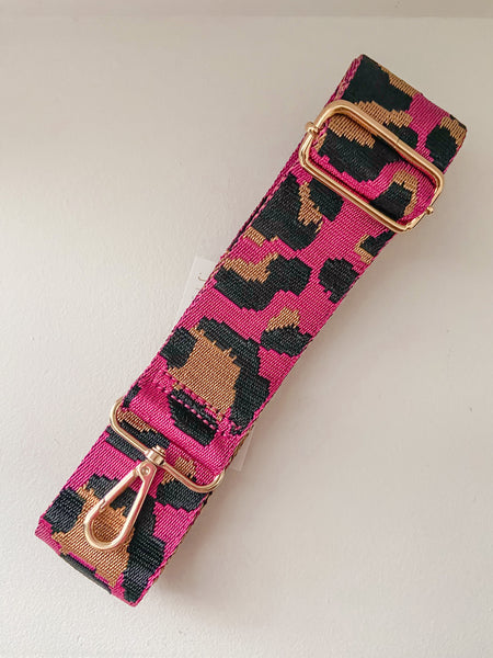 Hot Pink Cheetah Bag Strap