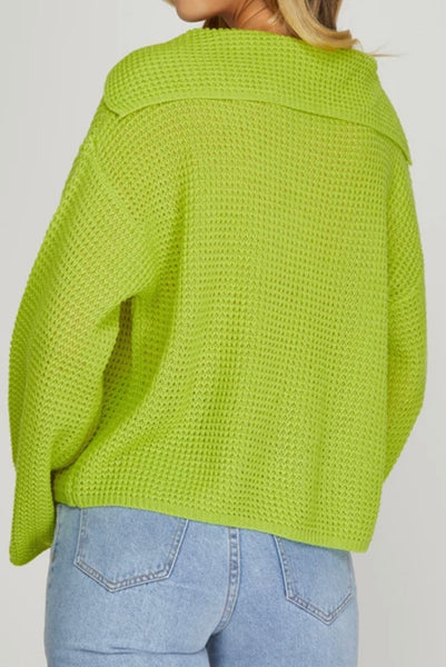 More Perfect Time Sweater in Lime