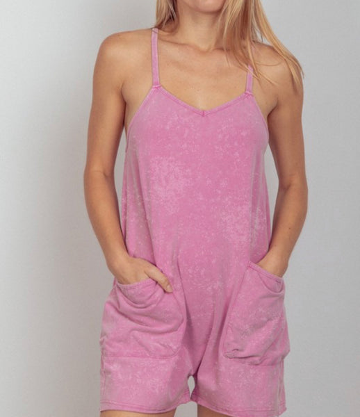 Voice Your Opinion Romper in Pink