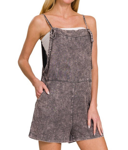 For the Moment Romper in Ash Grey