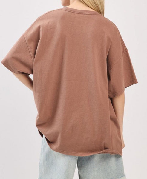 Dreamer Tiger Rose Tee in Brown