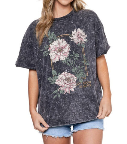 Grow in Grace Tee in Black