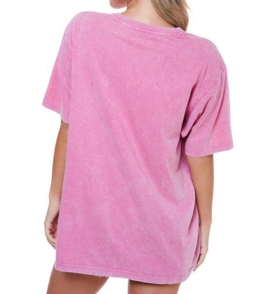 Neon Dreamer Tiger Tee in Pink