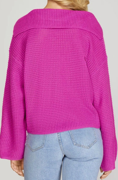More Perfect Time Sweater in Hot Pink