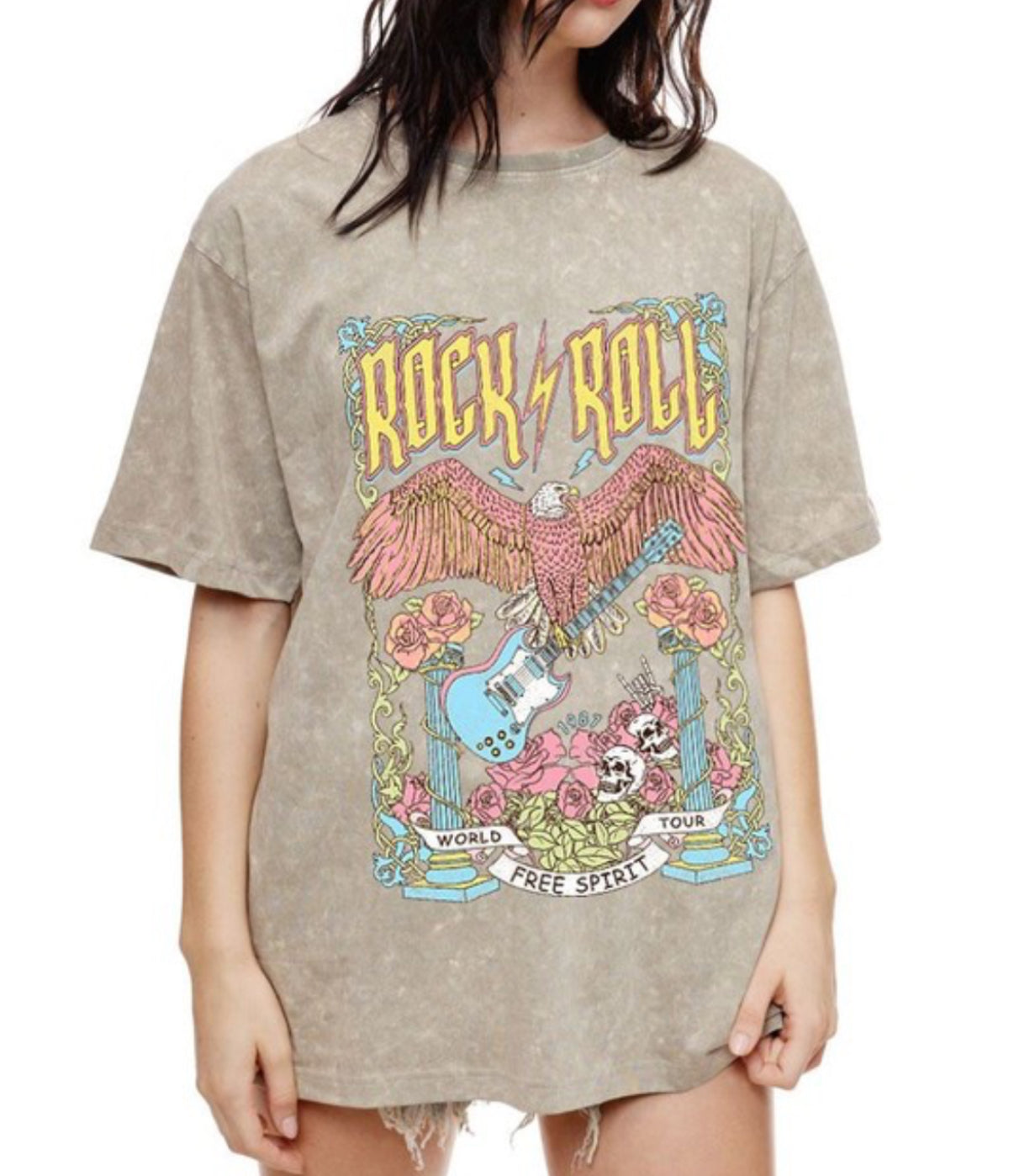 Rose & Eagle Oversized Tee