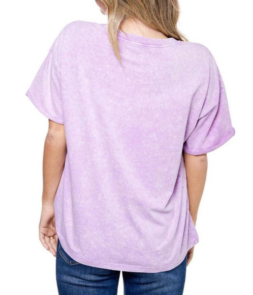 Free Bird Out West Eagle Tee in Lavender