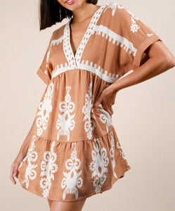 Tan Aztec Dress Illume Boutique Tan Aztec Dress Illume Boutique