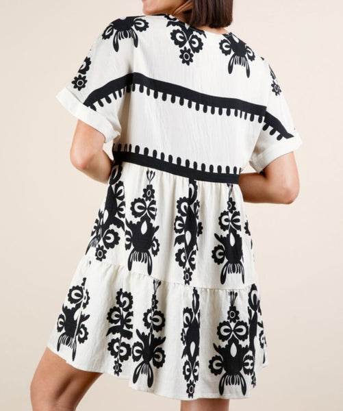 Black Aztec Dress