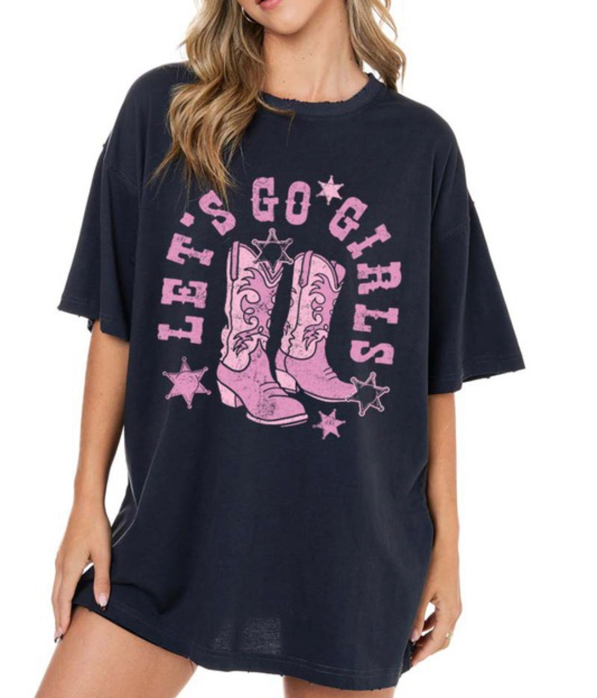 Let's Go Girls Boot Tee *Extra Long*