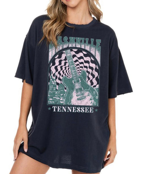 Nashville Checkerboard Tee *Extra Long*