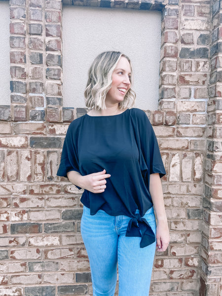 Center Around Me Top in Black