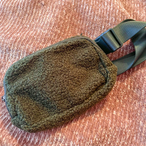 Olive Teddy Belt Bag