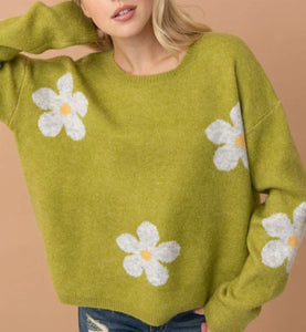 Brighten Up Sweater in Lime