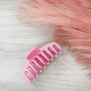 Bright Pink Claw Clip