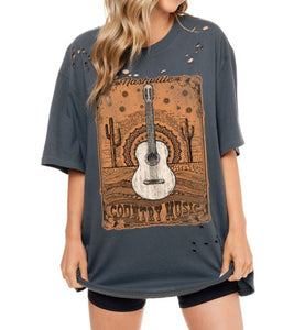 Nashville Country Music Tee *Extra Long*