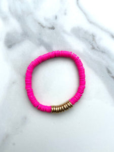 Hot Pink Gold Bracelet