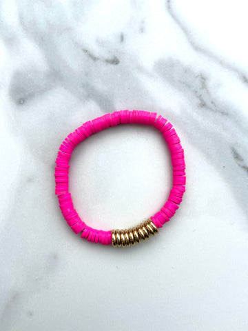 Hot Pink Gold Bracelet