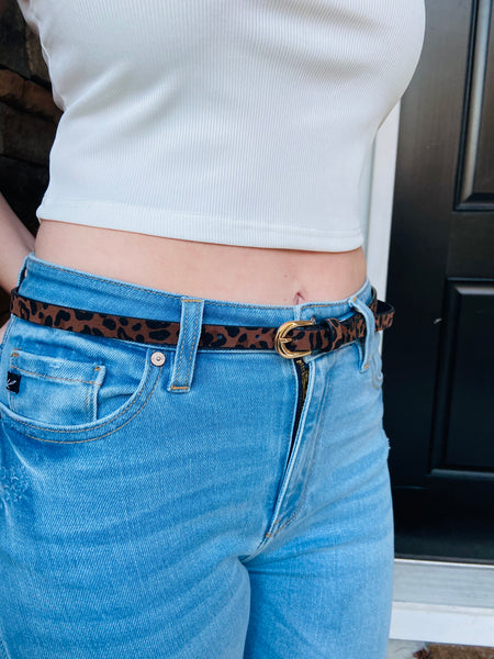 Skinny Cheetah Belt