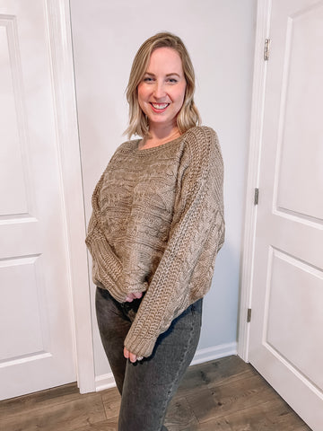 Take a Pause Sweater in Mocha