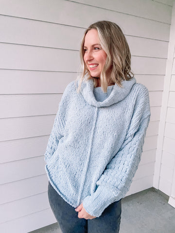 When I’m With You Sweater in Seafoam