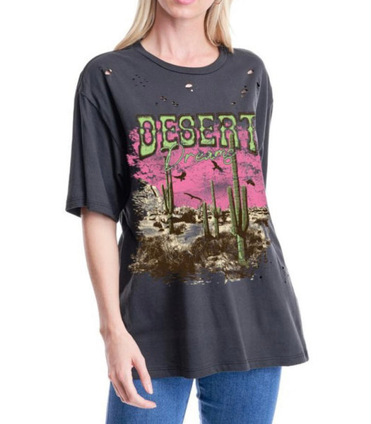 Desert Dreaming Neon Pink Tee
