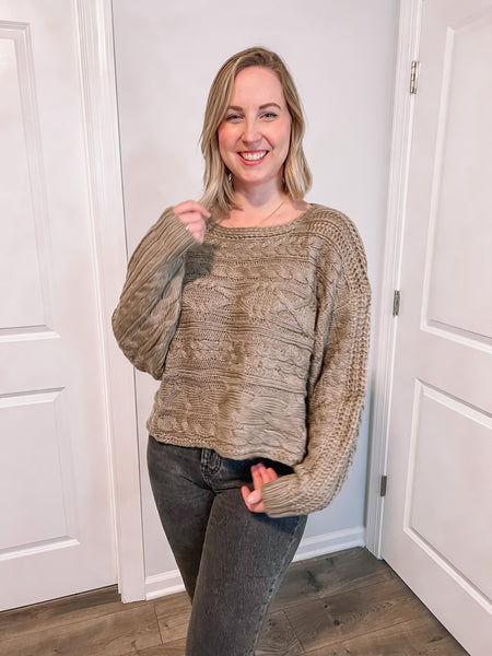 Take a Pause Sweater in Mocha