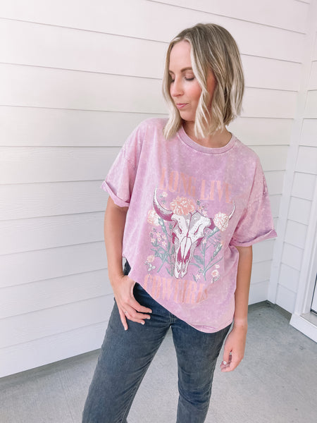Long Live Cowgirls Lavender Tee