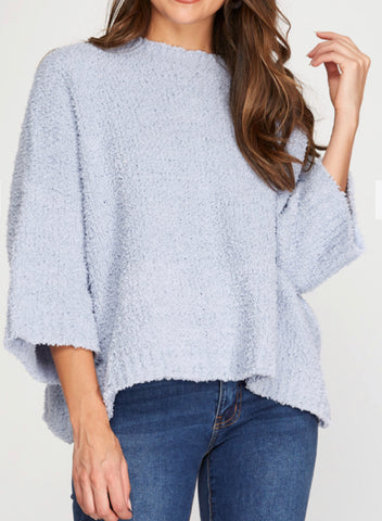 Runaway Sweater in Misty Blue