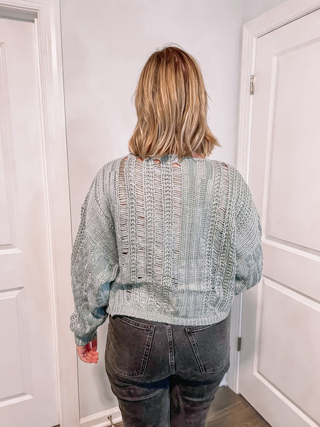Take a Pause Sweater in Light Slate