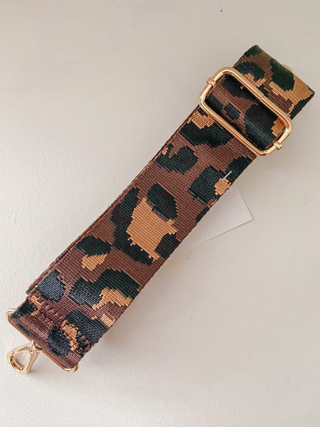 Brown Cheetah Bag Strap