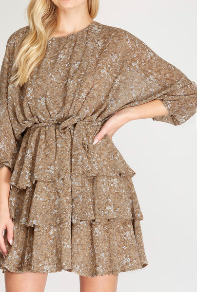 Still Said Forever Dress in Taupe