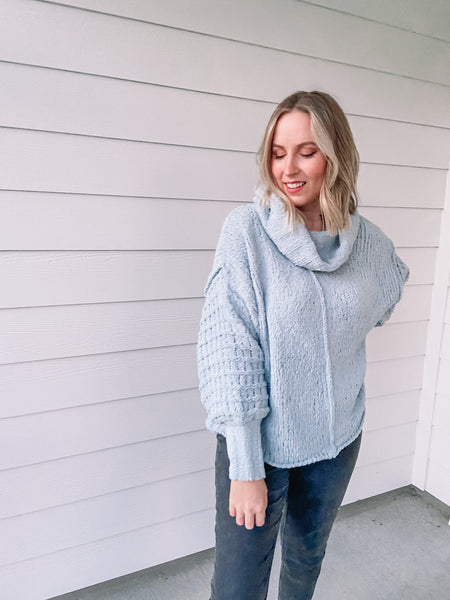 When I’m With You Sweater in Seafoam