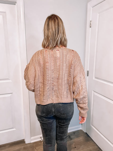 Take a Pause Sweater in Rose