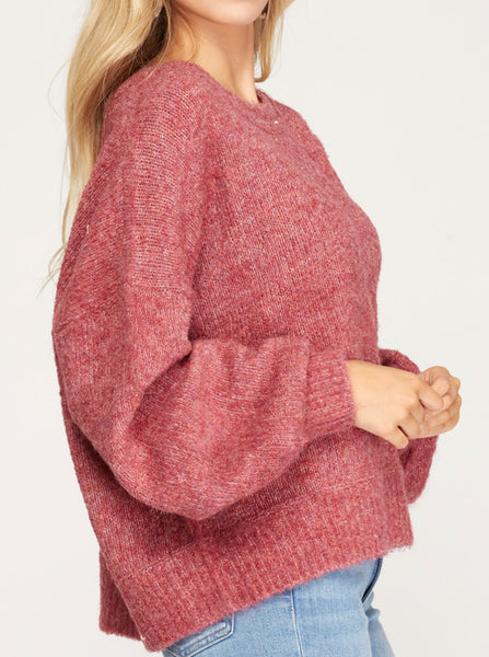 Where Are You Now Sweater in Berry